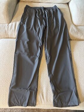 Men's Elastic Waist Grey Casual Pants